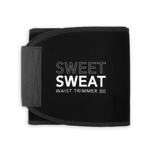 Sports Research Sweet Sweat Waist Trimmer Get More from Your Workout - Sweat Band Increases Stomach Temp to Cut Water Weight - Gym Waist Trainer Belt for Women & Men - Faja para Hacer Ejercicios