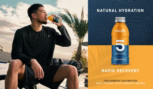 Coco5 Clean Sports Hydration Cherry Flavor | 100% Natural | 50% Less Sugar | Nothing Artificial | Non-GMO | Gluten Free | Developed by Pro Trainers for Pro Athletes | 16.9 OZ (Pack - 12)