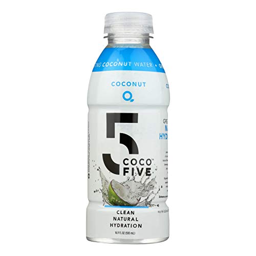 Coco5 Clean Sports Hydration Cherry Flavor | 100% Natural | 50% Less Sugar | Nothing Artificial | Non-GMO | Gluten Free | Developed by Pro Trainers for Pro Athletes | 16.9 OZ (Pack - 12)
