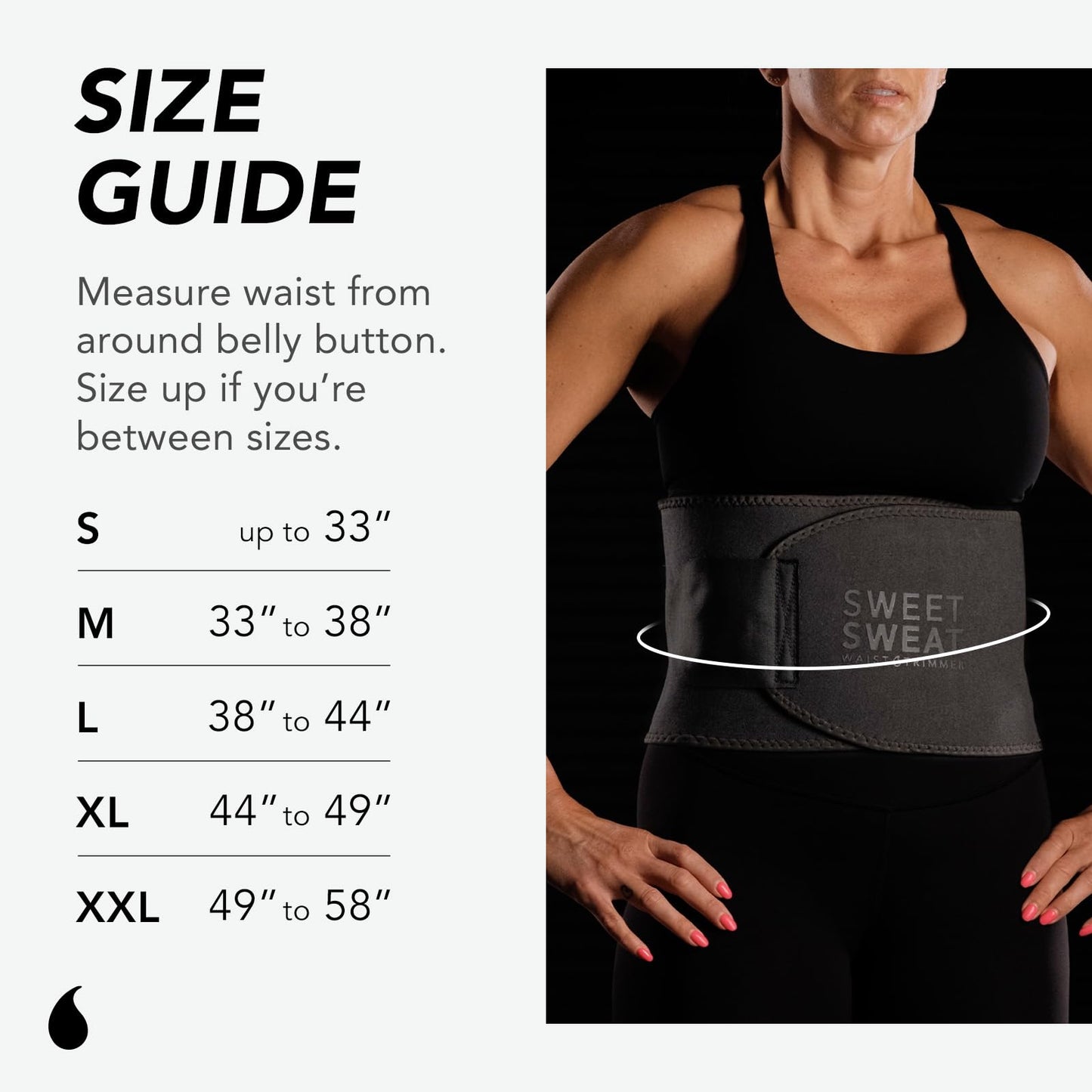 Sports Research Sweet Sweat Waist Trimmer Get More from Your Workout - Sweat Band Increases Stomach Temp to Cut Water Weight - Gym Waist Trainer Belt for Women & Men - Faja para Hacer Ejercicios