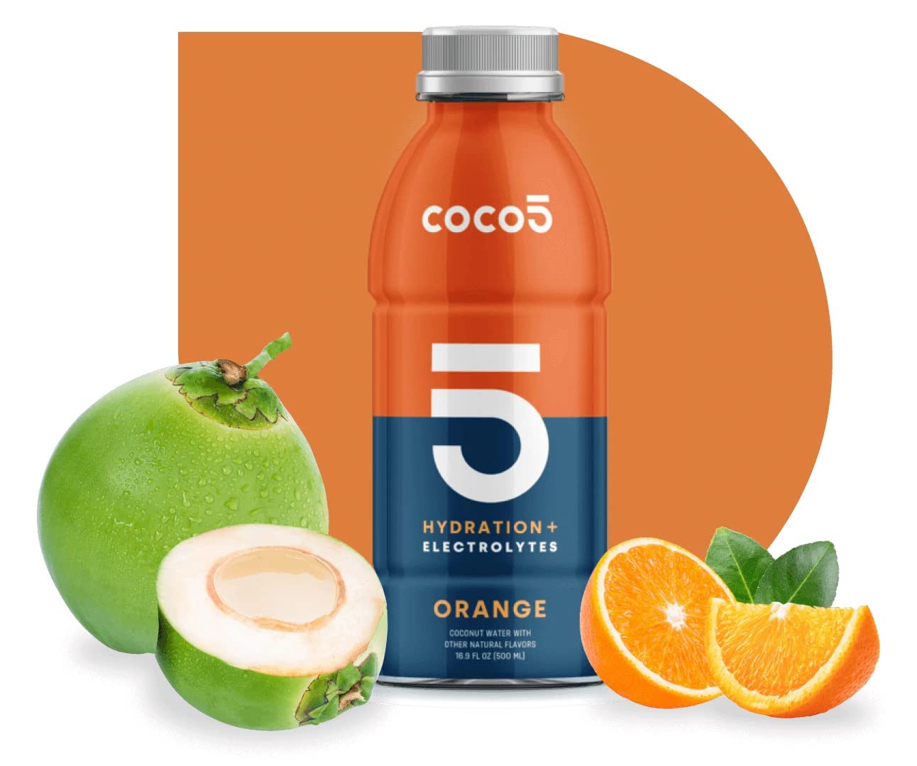 Coco5 Clean Sports Hydration Cherry Flavor | 100% Natural | 50% Less Sugar | Nothing Artificial | Non-GMO | Gluten Free | Developed by Pro Trainers for Pro Athletes | 16.9 OZ (Pack - 12)