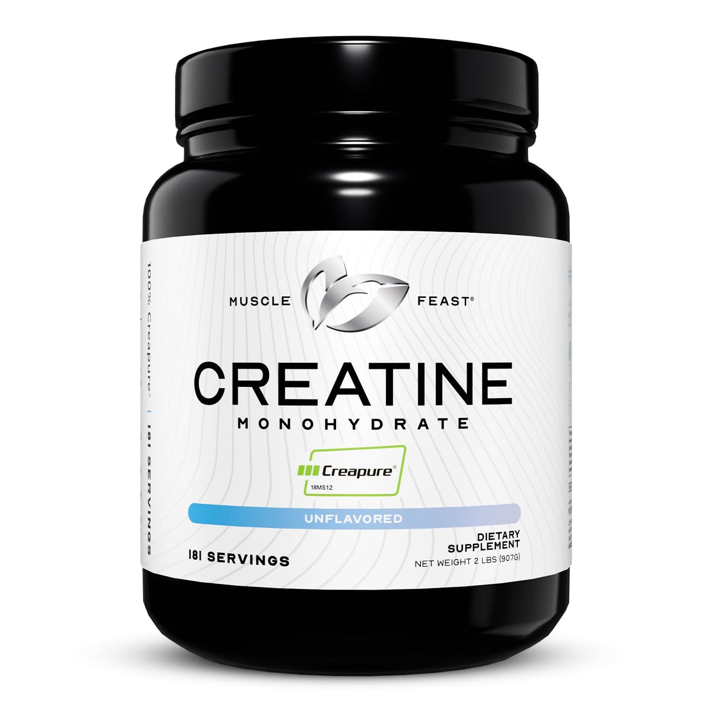Muscle Feast Creapure Creatine Monohydrate Powder, Vegan Keto Friendly Gluten-Free, Mass Gainer, Muscle Recovery Supplement and Best Creatine for Muscle Growth, Unflavored, 300g