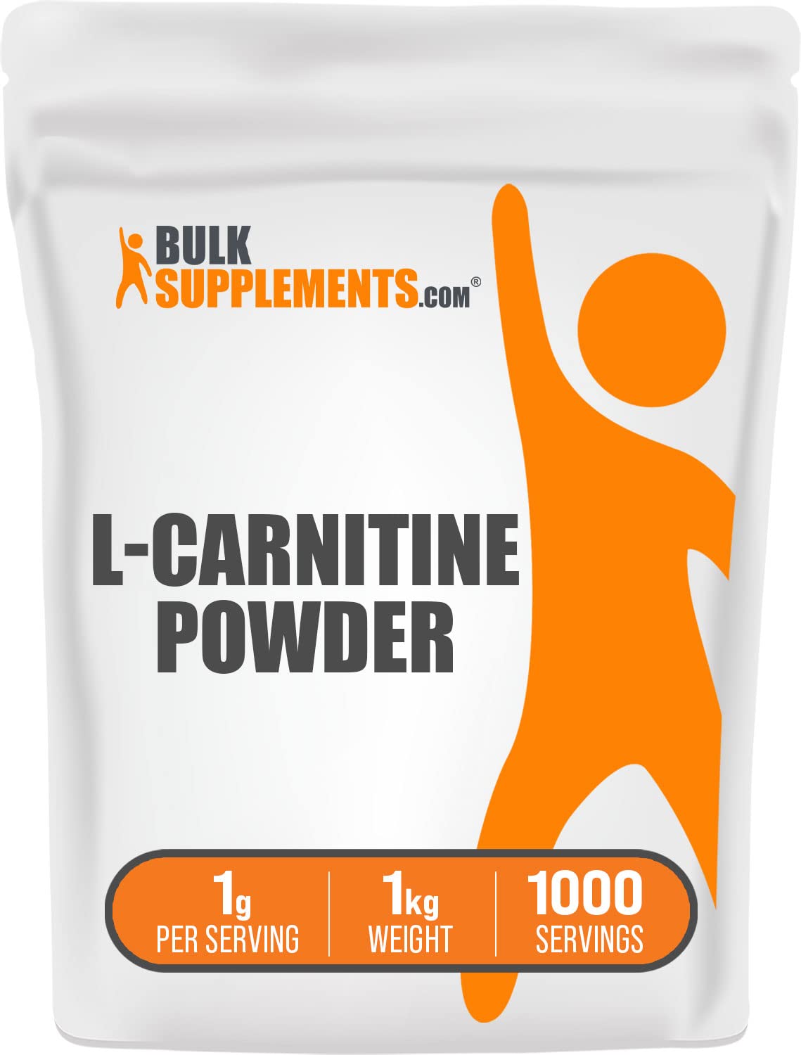 BulkSupplements.com L-Carnitine Powder - Carnitine Supplement, L Carnitine 1000mg, Carnitine Powder - Amino Acid Supplement, Gluten Free, 1g per Serving, 250g (8.8 oz) (Pack of 1)