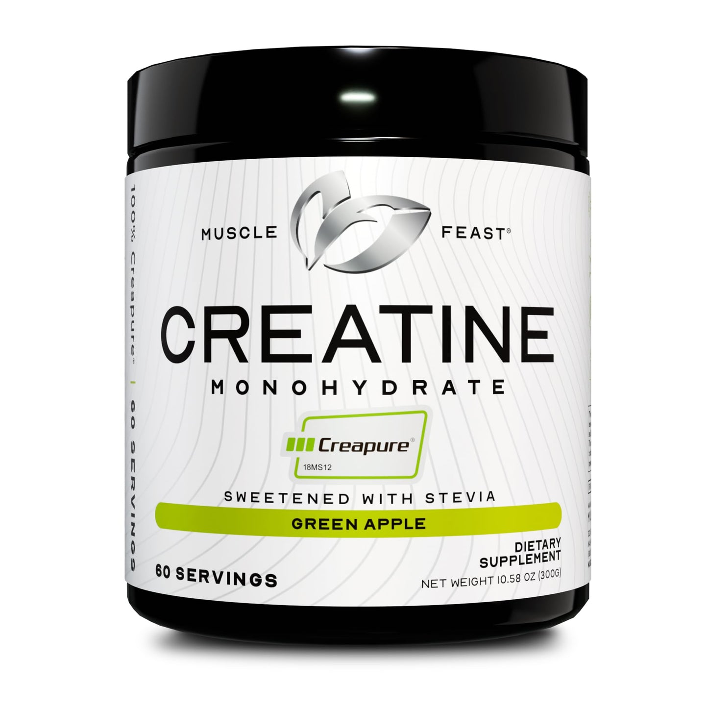 Muscle Feast Creapure Creatine Monohydrate Powder, Vegan Keto Friendly Gluten-Free, Mass Gainer, Muscle Recovery Supplement and Best Creatine for Muscle Growth, Unflavored, 300g