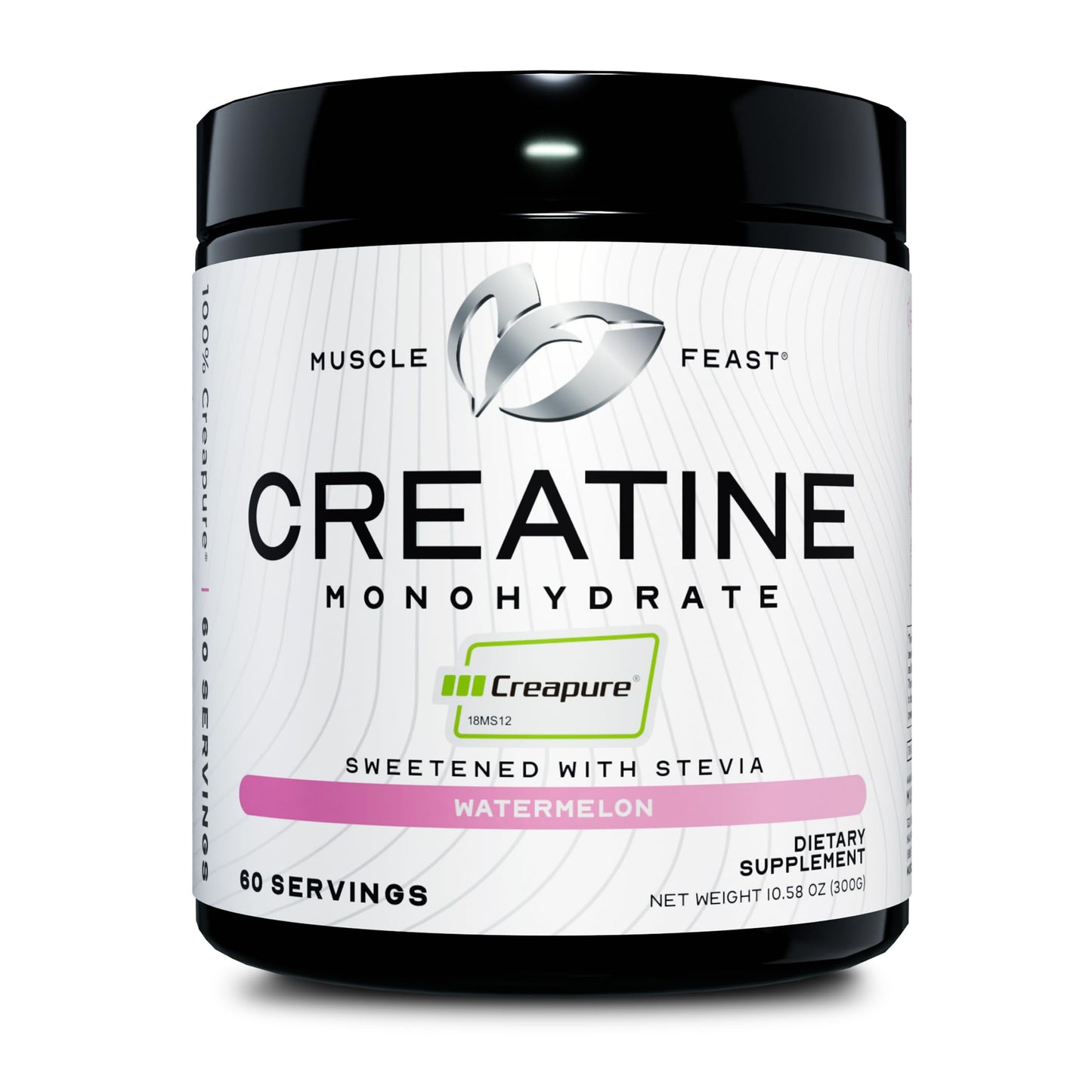 Muscle Feast Creapure Creatine Monohydrate Powder, Vegan Keto Friendly Gluten-Free, Mass Gainer, Muscle Recovery Supplement and Best Creatine for Muscle Growth, Unflavored, 300g