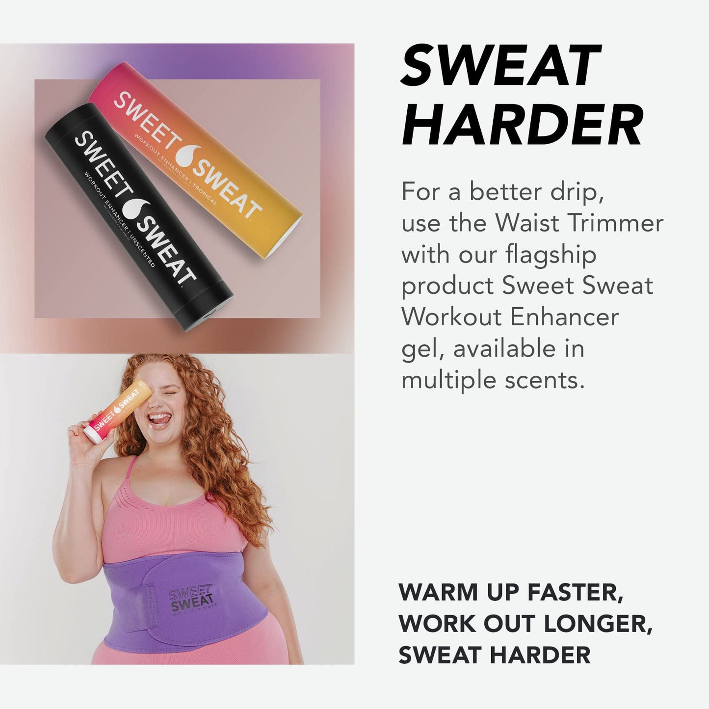 Sports Research Sweet Sweat Waist Trimmer Get More from Your Workout - Sweat Band Increases Stomach Temp to Cut Water Weight - Gym Waist Trainer Belt for Women & Men - Faja para Hacer Ejercicios