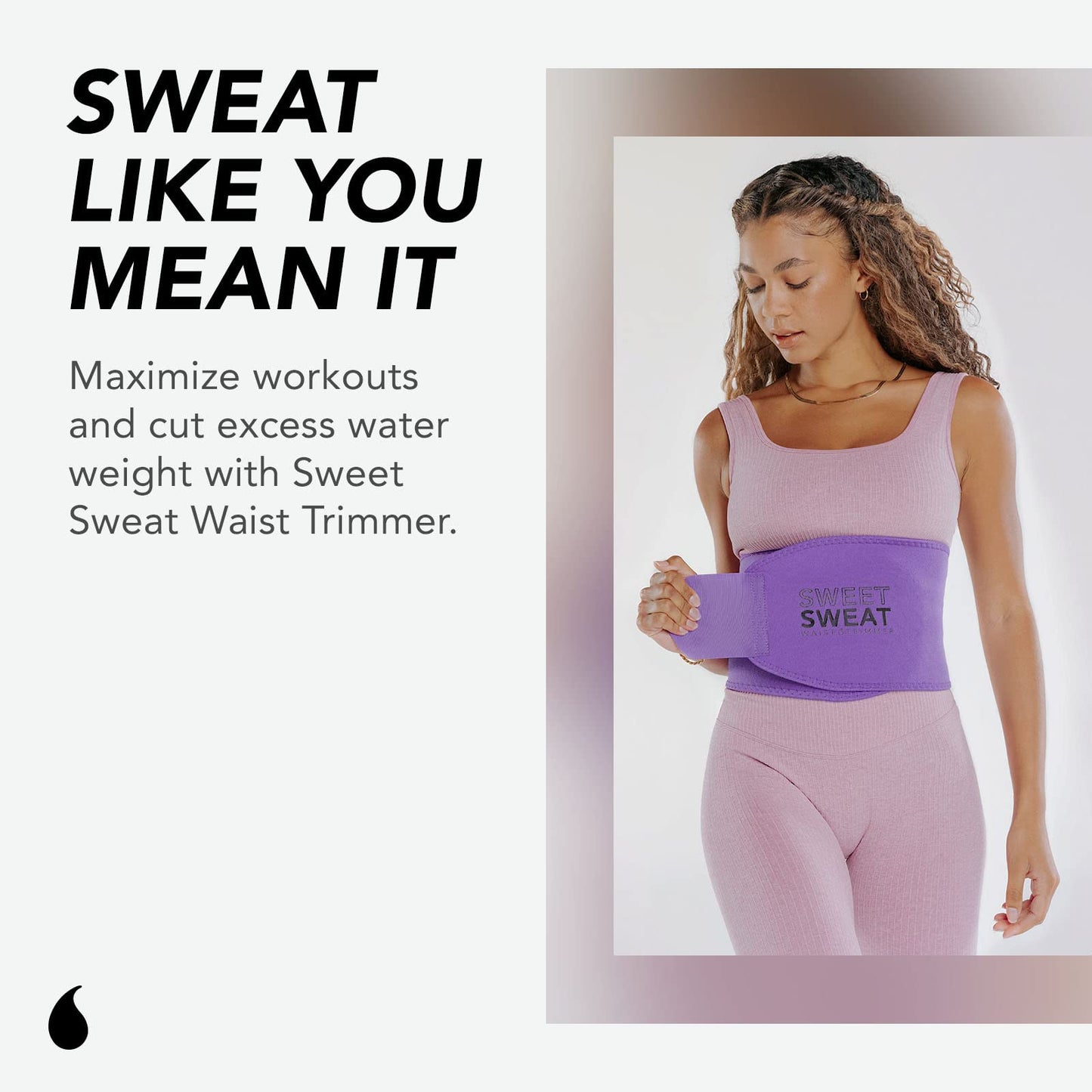 Sports Research Sweet Sweat Waist Trimmer Get More from Your Workout - Sweat Band Increases Stomach Temp to Cut Water Weight - Gym Waist Trainer Belt for Women & Men - Faja para Hacer Ejercicios