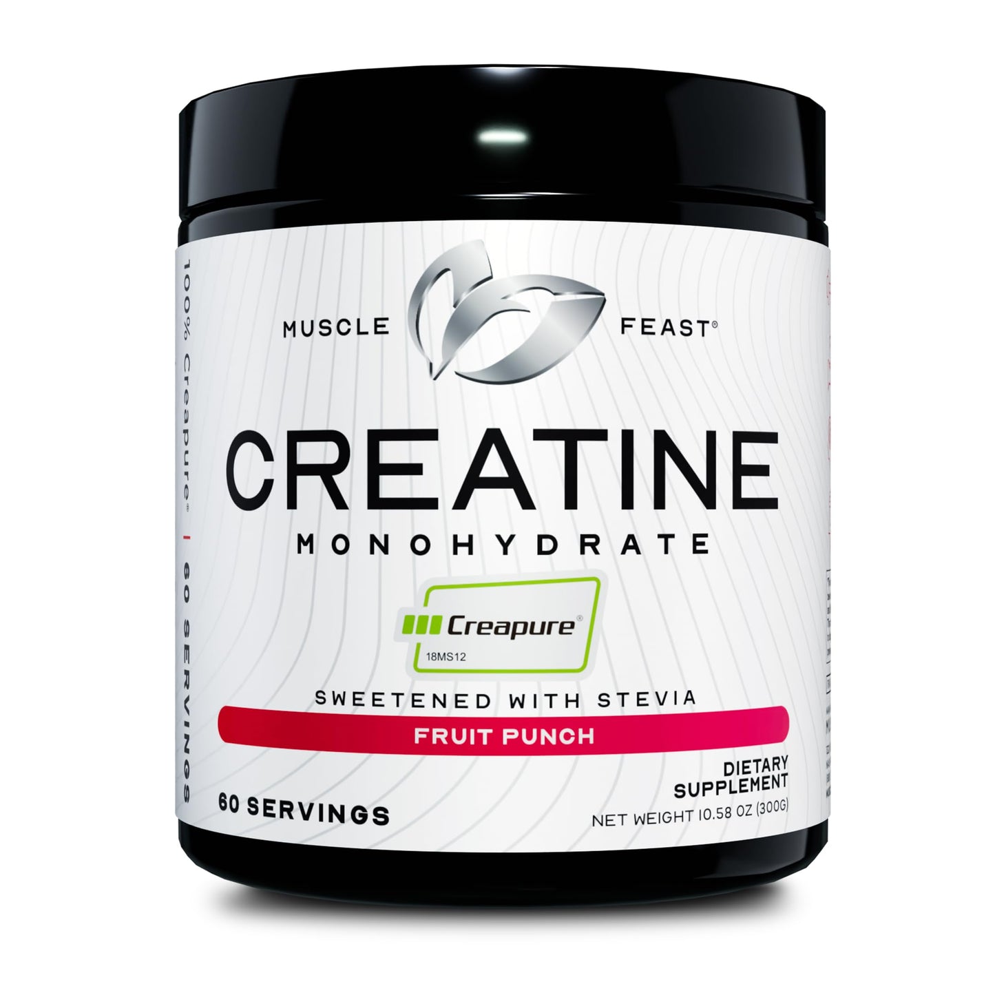 Muscle Feast Creapure Creatine Monohydrate Powder, Vegan Keto Friendly Gluten-Free, Mass Gainer, Muscle Recovery Supplement and Best Creatine for Muscle Growth, Unflavored, 300g